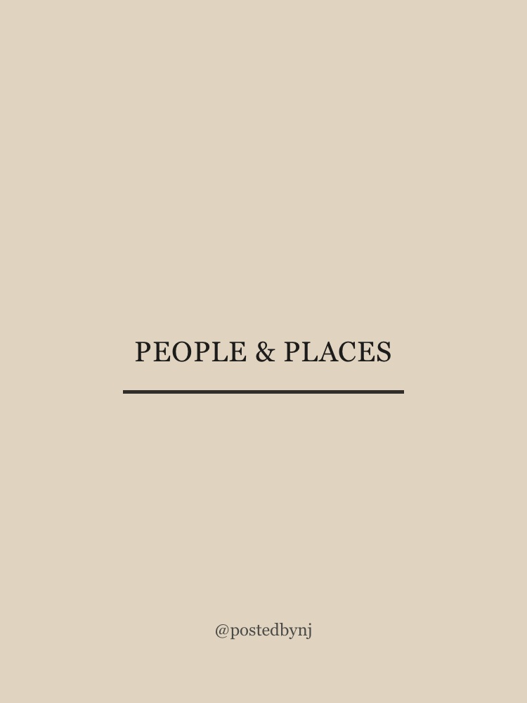 People & places